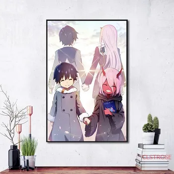 Anime, Manga, Miláčik V Franxx Umenie Plagáty Plátno Maľovaní Plagátov a Vytlačí Cuadros Wall Art Obrázok pre Obývacia Izba Dekor