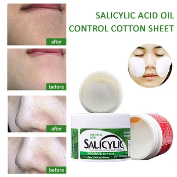 Kyselina salicylová Cleansing Mask Oil Control Bavlna List Akné Masky na Zníženie Akné Zatvorené Ústa Akné Zmenšovať Póry Pokožky Starostlivosti TSLM1