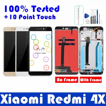 Pre Xiao Redmi 4X LCD Displej s Rámom 10 Dotykový Panel Redmi 4X LCD Displej digitalizátorom. Rám Montáž Opravy Dielov