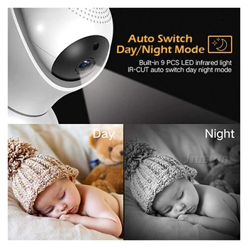 Mini WiFi Kamera 1080P Home Security Video Camara Bebe Bezdrôtové Vonkajšie Nočné Videnie CCTV Kameru 360 Panoramatická Kamera Baby Monitor
