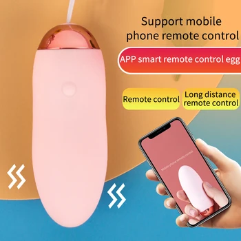 Smart Phone Control Skok Vajcia Vibrátor Sexuálne Hračky Kegel Vaginálne Loptu Pre Ženy USB Vibračná Vagína Tesný Cvičenie Geisha Loptu