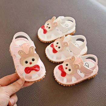 Letné dievčenské detské sandále 0-1-2 rokov šľachy dolnej mäkké batoľa topánky deti roztomilé deti sandále dieťa ležérne topánky
