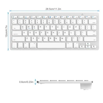 Bezdrôtová Počítačová Klávesnica Slim Malé Keybord ruskej arabčina španielsky francúzsky BT 3.0 Klávesnica Pre iPad, Mac Telefón