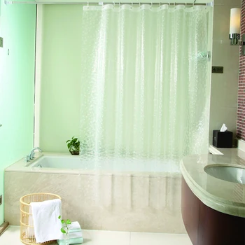 3D Sprchový Záves Vodotesné Priehľadné Vaňa Opony Pribrala Kúpanie Úplnej S Háčikmi Domáce Dekorácie Kúpeľňových Doplnkov
