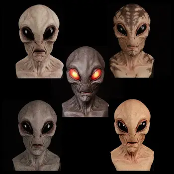 Nové Modely Halloween UFO Cudzie Latexovú Masku, Strašidelné Masky Na Halloween Noci Dospelých Maškaráda Cosplay Kostým Party Hororové Masky
