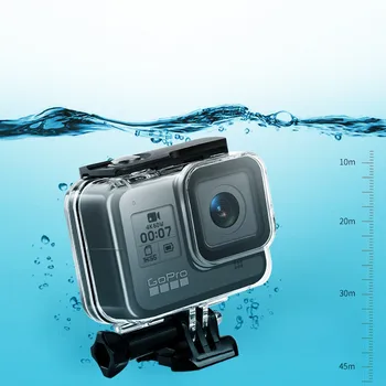 45M Potápanie Vodotesné puzdro pre Gopro hero 8 čierny fotoaparát ochranný plášť bývanie prípade go pro 8 pre vodné športy činnosť