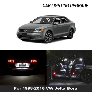 Biela, Canbus bez Chýb LED žiarovka interiéru mapu dome light Kit Pre VW Jetta Pre Bora Pre Vento 4 5 6 MK4 MK5 MK6 (1998-2016)