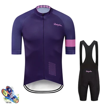 Nové 2020 Go Pro Ralvpha Tím Cyklistické Oblečenie Set sa Muži Požičovňa Maillot MTB Preteky Ropa Ciclismo Lete Hombre Roupa Bicykli Jersey