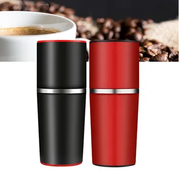 4 V 1 Ručný Kávovar Coffee Bean Brúska Mlyn Strane Tlak Prenosný Prístroj Na Prípravu Espressa Kávy Strička Hrniec Cestovné Použitie