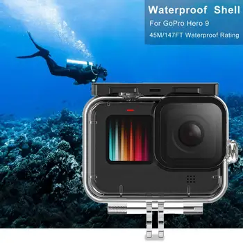 Pre GoPro Hero 9 Vodotesné púzdro Prípade 45m Potápanie Ochranné Podvodné Kryt Pre Go Pro 9 GoPro9 Akčné Kamery Príslušenstvo