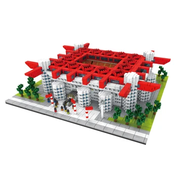 2019 Medzinárodnej AC Miláno-Futbalový Klub San Siro Meazza Štadión 3D Model Mini Diamon Stavebné Bloky Hračka Zber