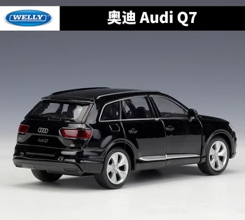 WELL Diecast Auto 1:36 Rozsahu Simulácia Audi Q3/Audi Q7 SUV Vytiahnuť Späť Model Auta Kovové Zliatiny, autíčka Pre Deti Darček Kolekcie
