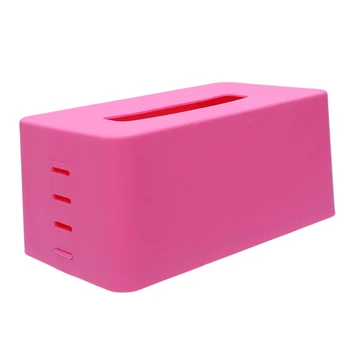Obdĺžnikový Plastové tkaniva obrúsok box toaletného papiera zásobník prípade držiteľ home office dekorácie (rose red) vyrazili 21,5*9.3*12 cm