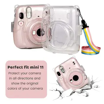 Ochranné Puzdro Pre Fuji Fujifilm Instax Mini 11 Kamery Príslušenstvo Ramenný Farebné Popruh Transparentné Vak Fotoaparát Ochranné