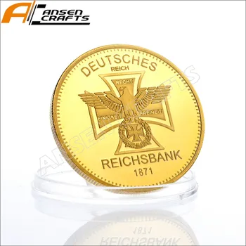 1871 Ríše Ríšskou Bankou Nemecký Deutsches Zlate Mince