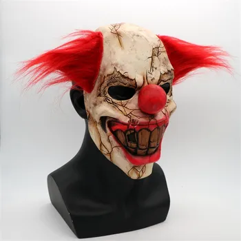 Joker Strašidelné Latex Cosplay Kostýmy, Masky Na Vlasy Klaun Je Halloween Klaun Teror, Strach Ženy, Mužov, Masky, Rekvizity Elm Street Prilba