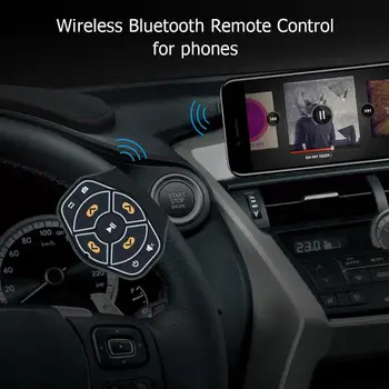 Univerzálny Bezdrôtový Volante Vozidla Tlačidlo Diaľkové Ovládanie, Bluetooth 4.0, Hands-free Multimediálny Prehrávač na Tlačidlo pre IOS a Android