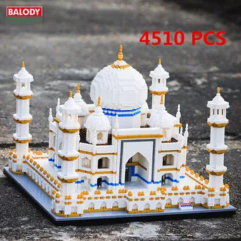 Balody svetoznámej Architektúry Diamond Stavebné Bloky Hračka Hrad Taj Mahal Veža Triumfálny Oblúk Chrám Nebies