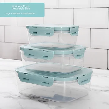 Mikrovlnná lunch box chladnička úložný box čerstvé-vedenie box set nepriepustných tesniaci krúžok lunch box