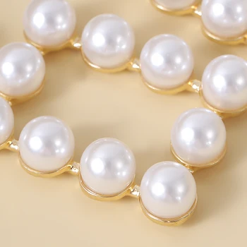 Boho Imitácia Veľké Perly Náušnice pre Ženy Geometrické Svadobné Party Šperky Veľké Vyhlásenie Náušnice Biela Farba Bijoux Veľkoobchod