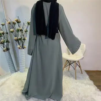 Otvorte Abaya Dubaj Moslimských Módne Abayas pre Ženy, Hidžáb Oblečenie Islamské Oblečenie Kaftane Marocain Kaftan Kimono Ropa Musulmana Mujer