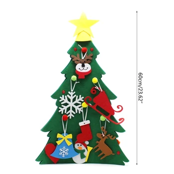 DIY 3D Cítil Vianočný Strom Dekorácie Santa Claus Ozdoby Deti Nový Rok Darčeky L4MB