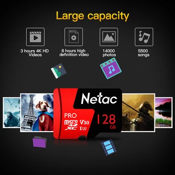 Netac p500 Micro SD Karty 128 gb tablet Class10 memory stick class 10 pre smartphone Micro sd Trans-Flash video karta notebook, fotoaparát
