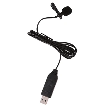 USB Všesmerového Kondenzátora Clip Na Golier, Kravatu Lavalier Klope Mikrofón s užívateľskou príručkou &Taška pre QQ, MSN, Skype, Youtube Karoke