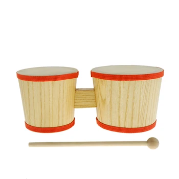 Najlepšie Drevené Bongo Bubny 4 cm 5inch pre Deti Predškolského Hudobný Rytmus Hračky