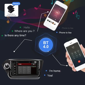 Eunavi 2 Din Android 10 autorádia GPS Pre Kia k2 rio 3 4 2010-2016 Multimediálne stereo navigáciu Autoradio TDA7851 4 GB 64 GB