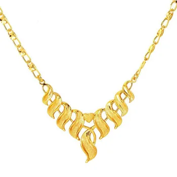 MxGxFam Luxusné Svadobné Šperky, Prívesok, Náhrdelníky Pre Ženy, Svadobné 24 k Čistého Zlata Farba Dobrej Kvality