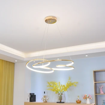 Zlato chrómovanie Moderné led svetiel prívesok moderný dizajn, Obývacia izba, Spálňa, pracovňa a kuchyňa závesné svietidlá, osvetlenie