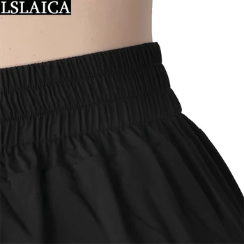 Novinka Dámske Sukne 2020 Vrecka Šnúrkou Vrecku Slim Sukne s elastickým Pásom Farbou Bežné Polovici Teľa Elegantné Sukne