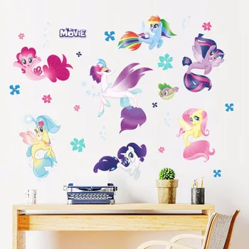 ZOOYOO Roztomilý Poníka anime stenu Môj Malý Kôň samolepky na stenu pre deti izba dievčatá spálne dekorácie vinyl cartoon wallpape