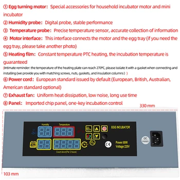 XM18/HTMC-5 Vajec Inkubátor Digitálny Termostat Automatické Radič vajcia inkubátor systém kontroly Liahní Stroj pre Hus 30%