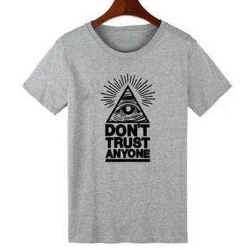 Vsenfo Illuminati T Shirt Ženy Muži Leta 2017 Módnej Značky Dont Trust Niekto Zábavné Všetko Vidí Oko Tričko Hry, Tričká S-XXXL