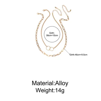 Bacolod Multi-layer Kolo Reťazca Choker Náhrdelník pre Ženy 2020 Nový Príchod Krásy Strany Narodeniny Šperky, Zlato Farby Náhrdelníkov