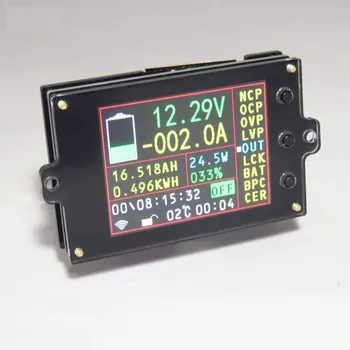 120v DC Bezdrôtový merač napätia Meradlá ammeter Voltmeter Nabíjania Batérie coulometer kapacita Napájania detektora Tester
