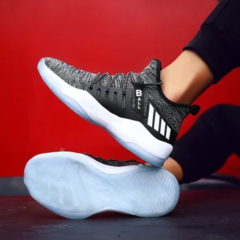 2020 Nové Non-slip Ľahký basketbalovú obuv High-top Pohodlné tlmenie ochrana členku priedušná príležitostné športové topánky