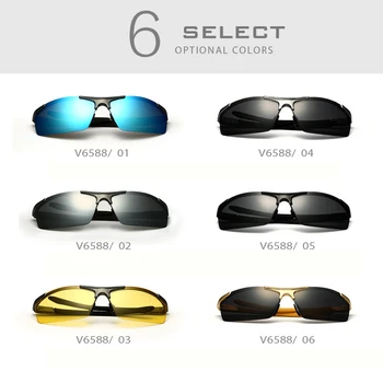 VEITHDIA Módne Polarizované slnečné Okuliare UV400 Mužov Luxusné Značky Dizajnér Ročník Jazdy Slnečné Okuliare Muž 6588