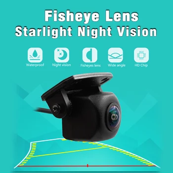 Dynamické Trajektórie Nočné Videnie Vozidla parkovacia Kamera Low-light Úrovni 15m Viditeľné Auto Kamera 170 Stupeň FishEye Objektív