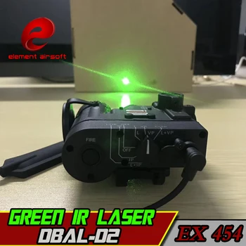 Prvok Airsoft zbraň svetlo Zelený laser Softair Zbraň Taktické Wapens Baterka s IR laser DBAL D2 strobo arsoft armas lazer