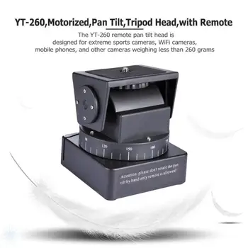 YT-260 Fotoaparátu Statív Hlavu Motorizované Pan Tilt S Diaľkový ovládač pre Kamery SONY QX10 QX30 QX100 QX1L Kamery