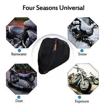 6 Veľkosť Motocykel Kryt Sunproof Nepremokavé Rainproof Prachotesný Vnútorné Vonkajšie, UV žiareniu, Vode, Dažďu, Prachu Dôkaz Polyester Bicykli Protector