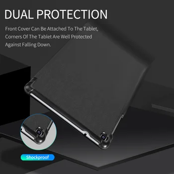 DUX DUCIS Módne Textílie, Kožené puzdro Pre Samsung Galaxy Tab 8.0 & S Pen 2019 Luxusné Tenké Magnetické Flip Ochranný Kryt Case