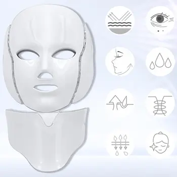 Nová 7 Farebné LED Svetlo Photon Terapia Maska pre Starostlivosť o Pleť Mask Ošetrenie Omladenie Pleti, Bielenie Krásu Tváre Denne pre Domáce Použitie