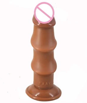 FAAK Realistické dildo s prísavkou hnedé penis hlboko vlna textúra veľmi pošvy stimulovať análny sex hračky pre dospelých masturbácia