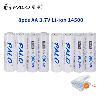 Úplne Nový 2-16pcs 3,7 V 900mAh Nabíjateľná Batéria Lithium AA Li-Ion 14500 Batérie pre Led Baterka Svetlomety Pochodeň Myš