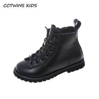 CCTWINS Deti Topánky 2020 Jeseň Deti Móda, Móda, Topánky Značky Baby Čierne Topánky Pre Dievčatá Originálne Kožené Topánky FB1848