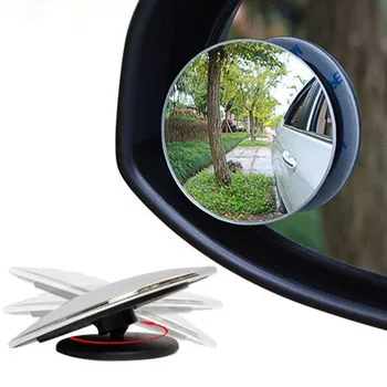 2 ks/veľa Auto Blind Spot Zrkadlá Kolo Široký Uhol, Konvexný Nastaviteľný Uhol Palicu Na Spätné Zrkadlo-Pohľad zboku